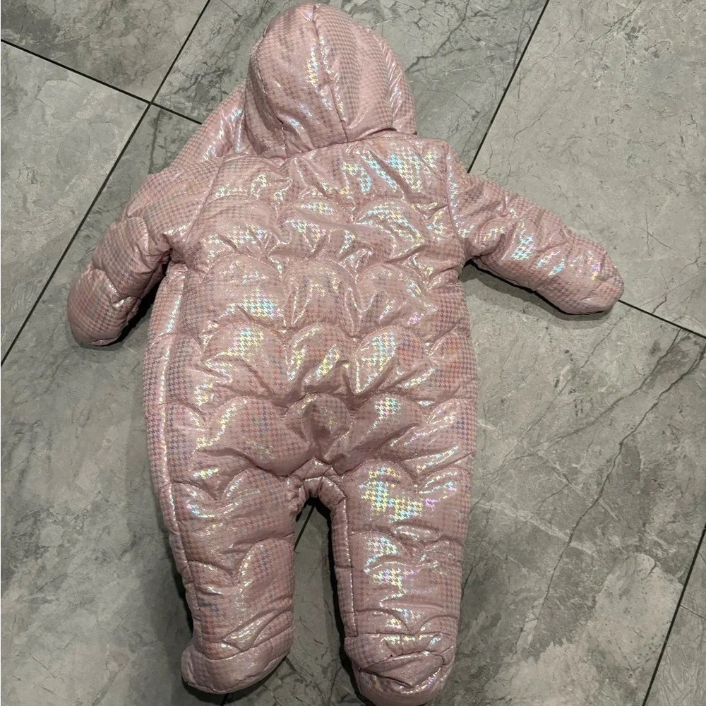 Kensie Girl Sparkling Pink Snowsuit Footie